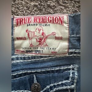 True Religion Blue Denim Jeans with Red Label